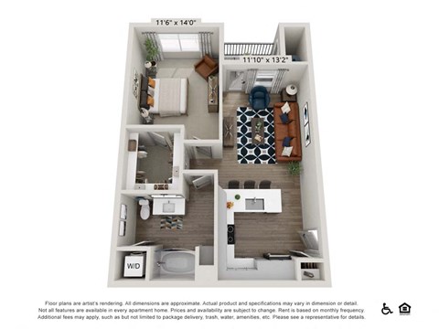 a 1 bedroom floor plan  villas at spring creek